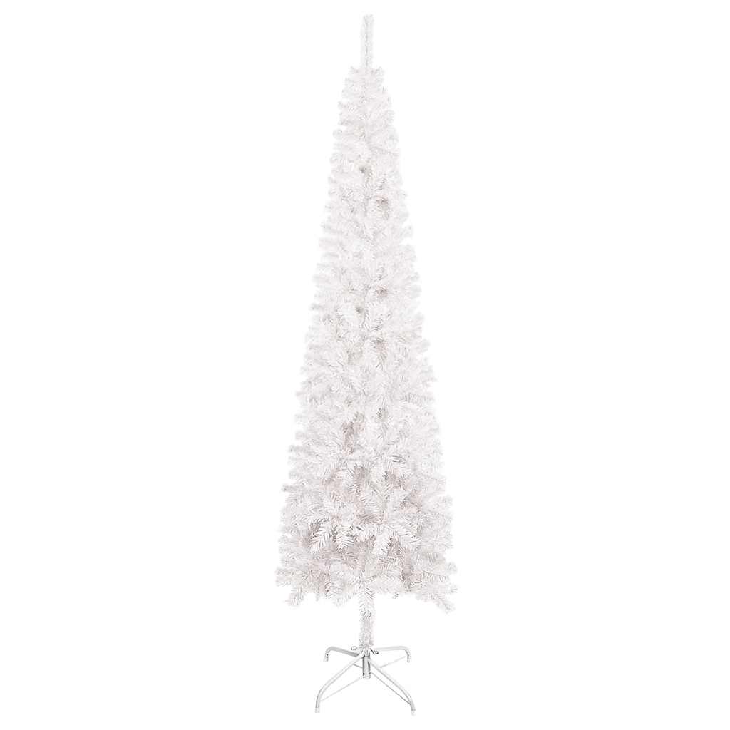 vidaXL Slim Christmas Tree White 150 cm