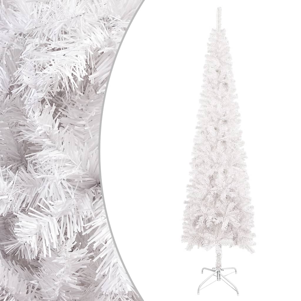 vidaXL Slim Christmas Tree White 180 cm