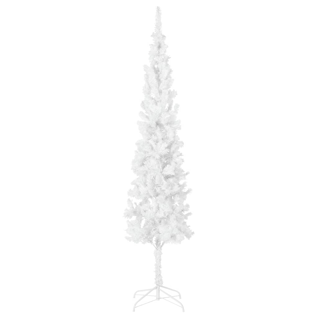 vidaXL Slim Christmas Tree White 210 cm