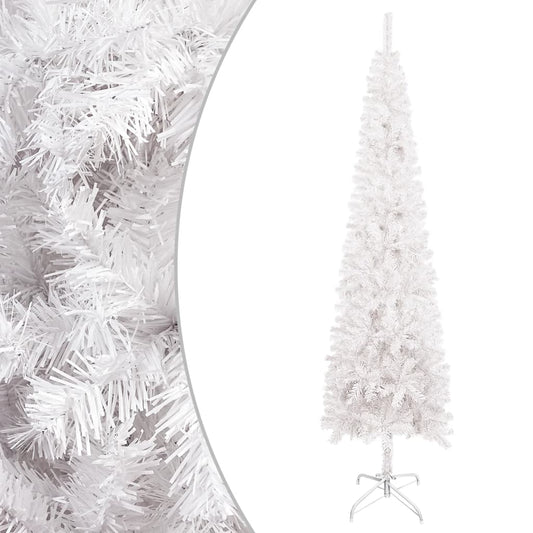 vidaXL Slim Christmas Tree White 240 cm