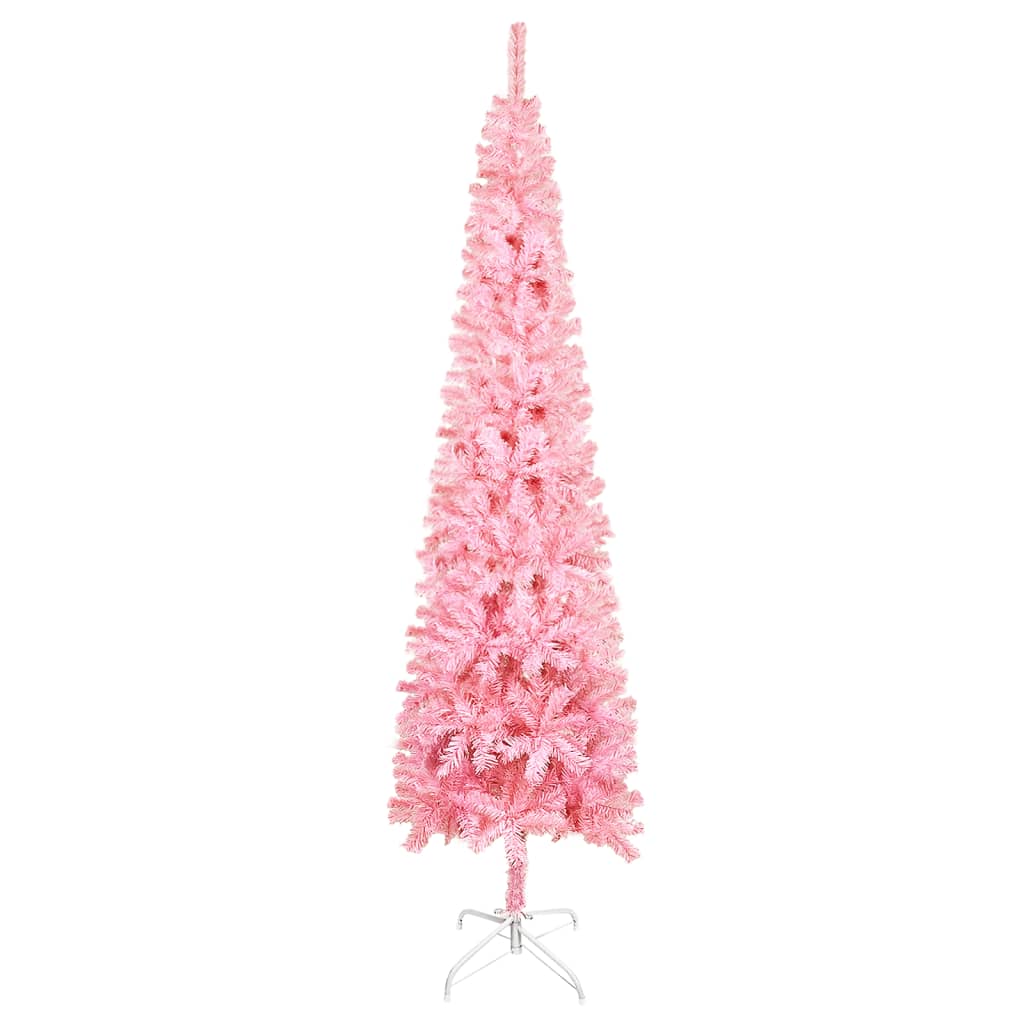 vidaXL Slim Christmas Tree Pink 120 cm