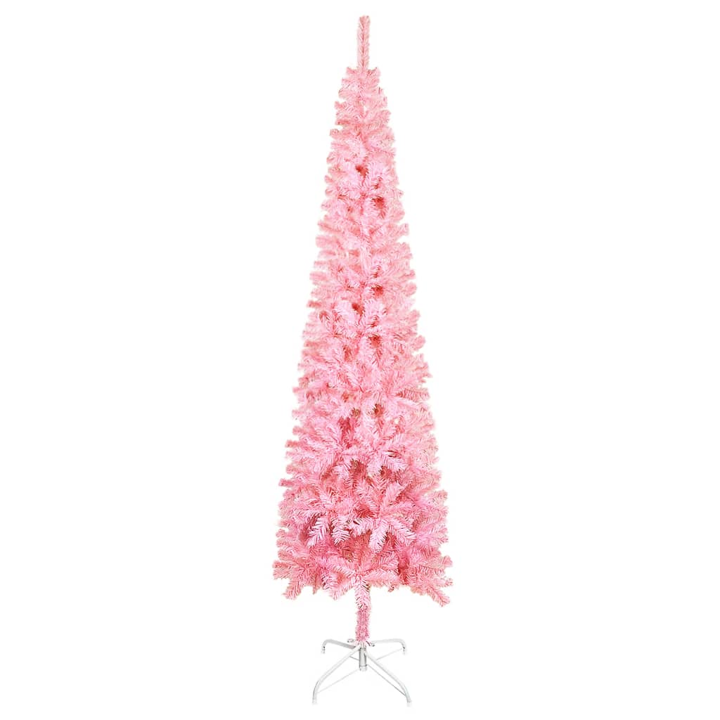 vidaXL Slim Christmas Tree Pink 150 cm