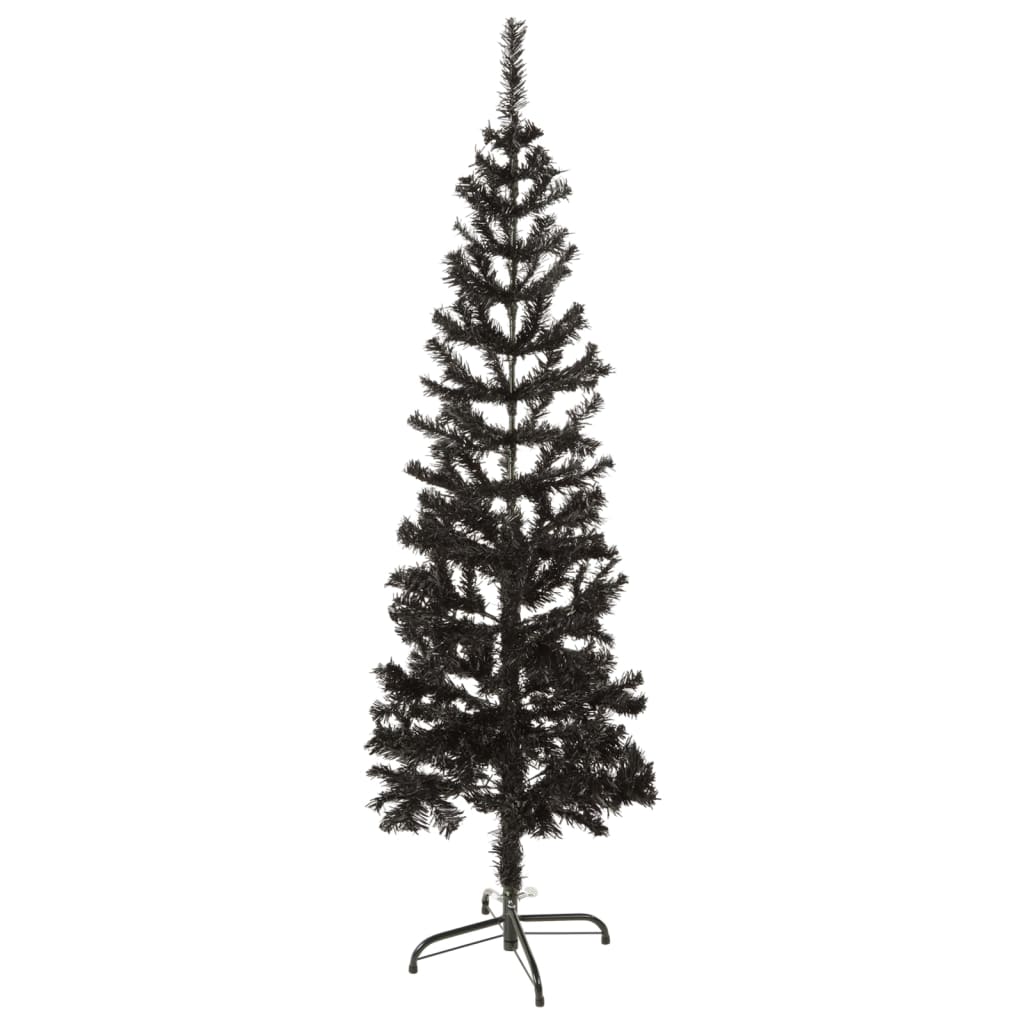 vidaXL Slim Christmas Tree Black 120 cm