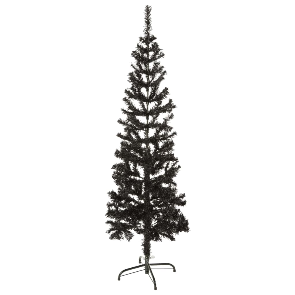 vidaXL Slim Christmas Tree Black 150 cm