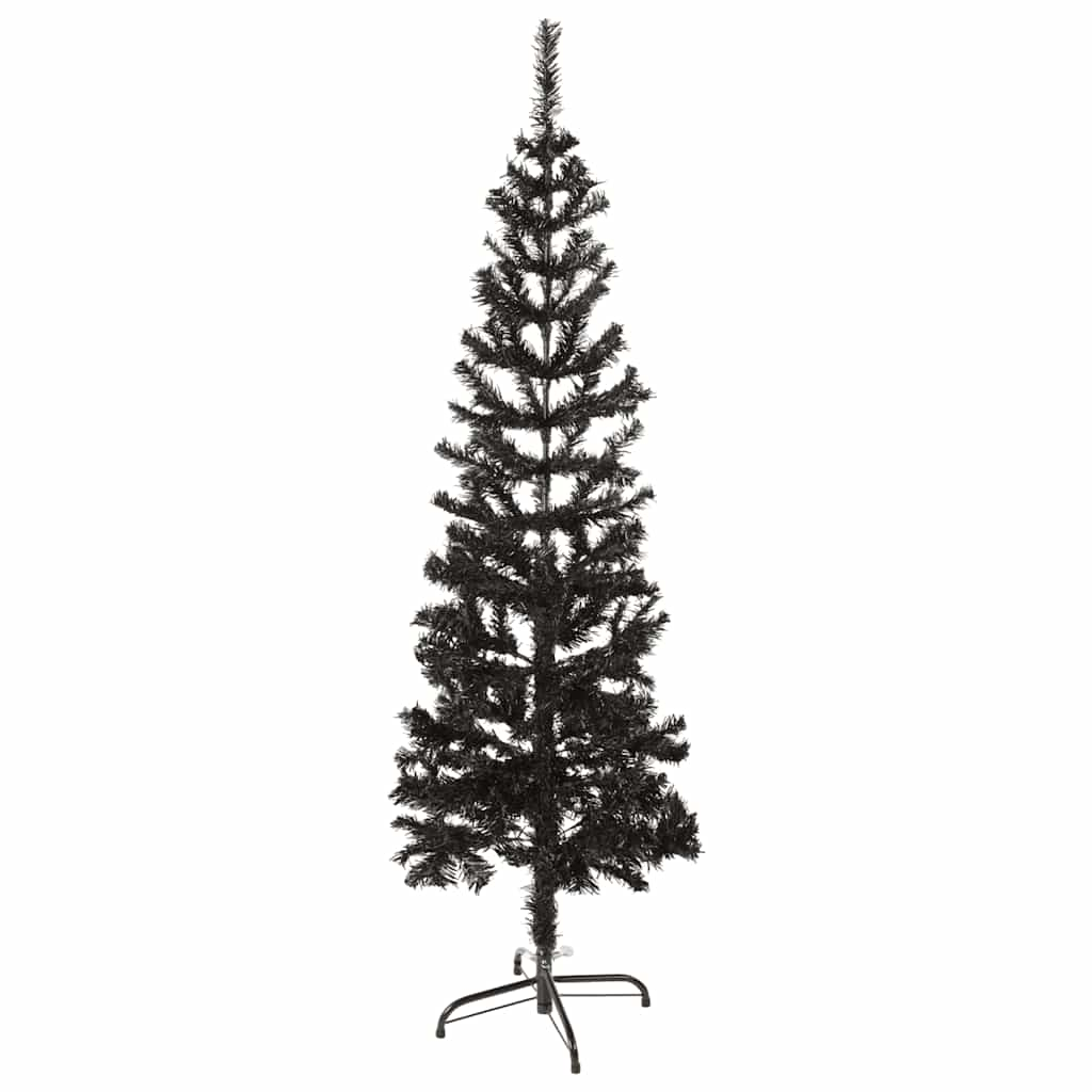 vidaXL Slim Christmas Tree Black 150 cm