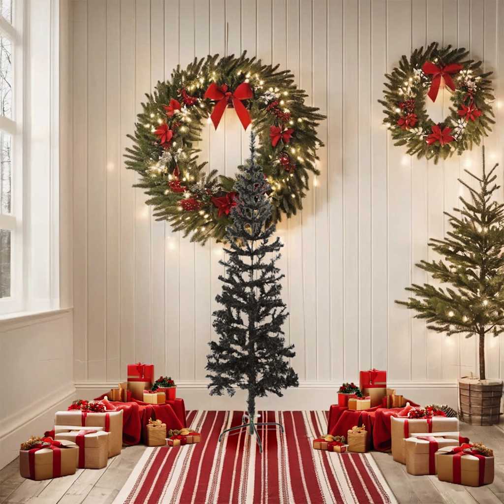 vidaXL Slim Christmas Tree Black 150 cm