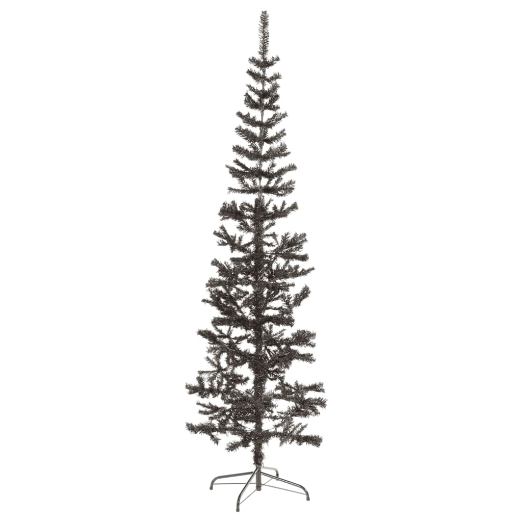 vidaXL Slim Christmas Tree Black 240 cm