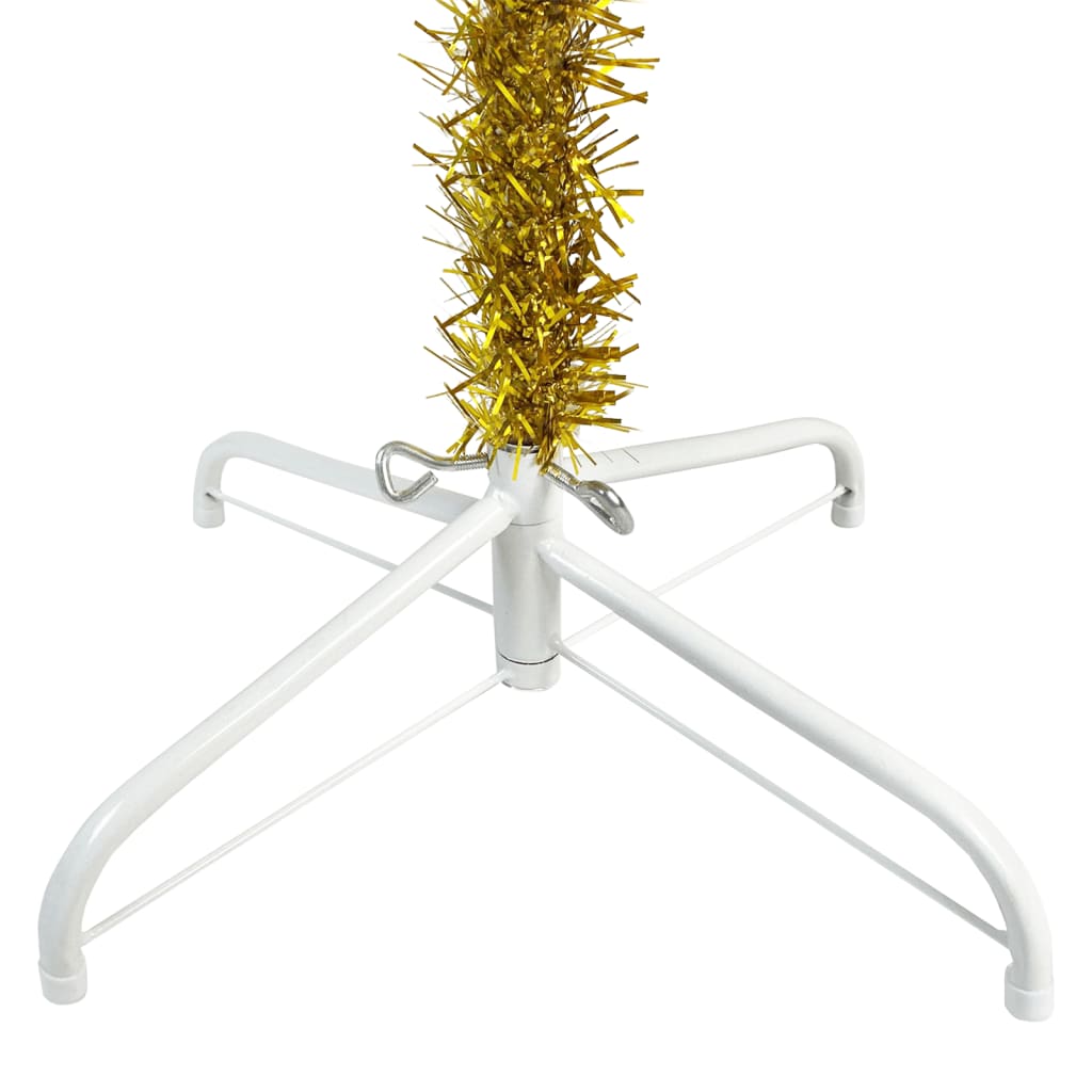 vidaXL Slim Christmas Tree Gold 120 cm