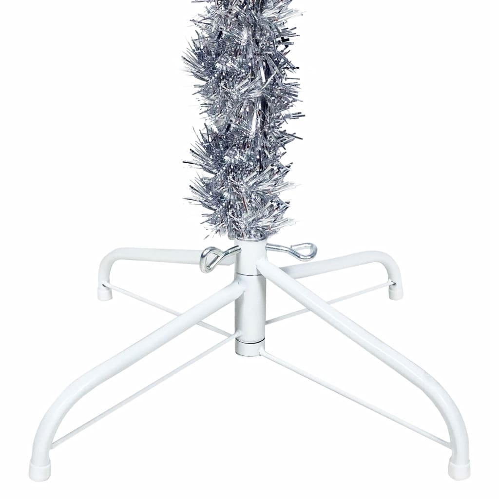 vidaXL Slim Christmas Tree Silver 120 cm