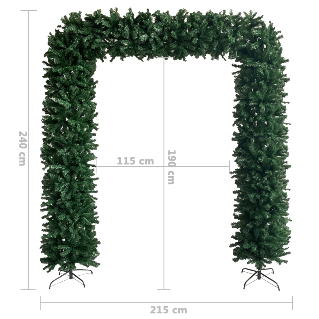 vidaXL Christmas Tree Arch Green 240 cm