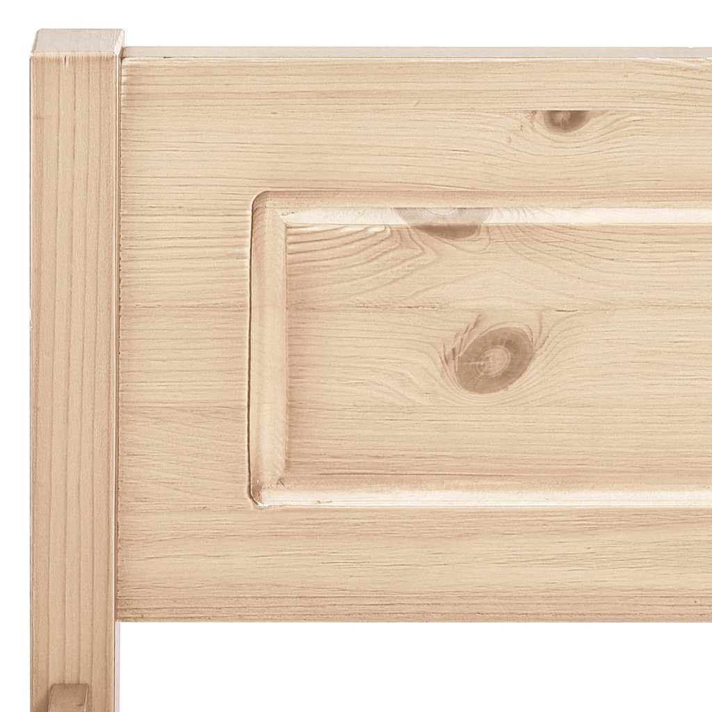 Bed Frame | Natural Wood | Solid Pinewood, Plywood | Double