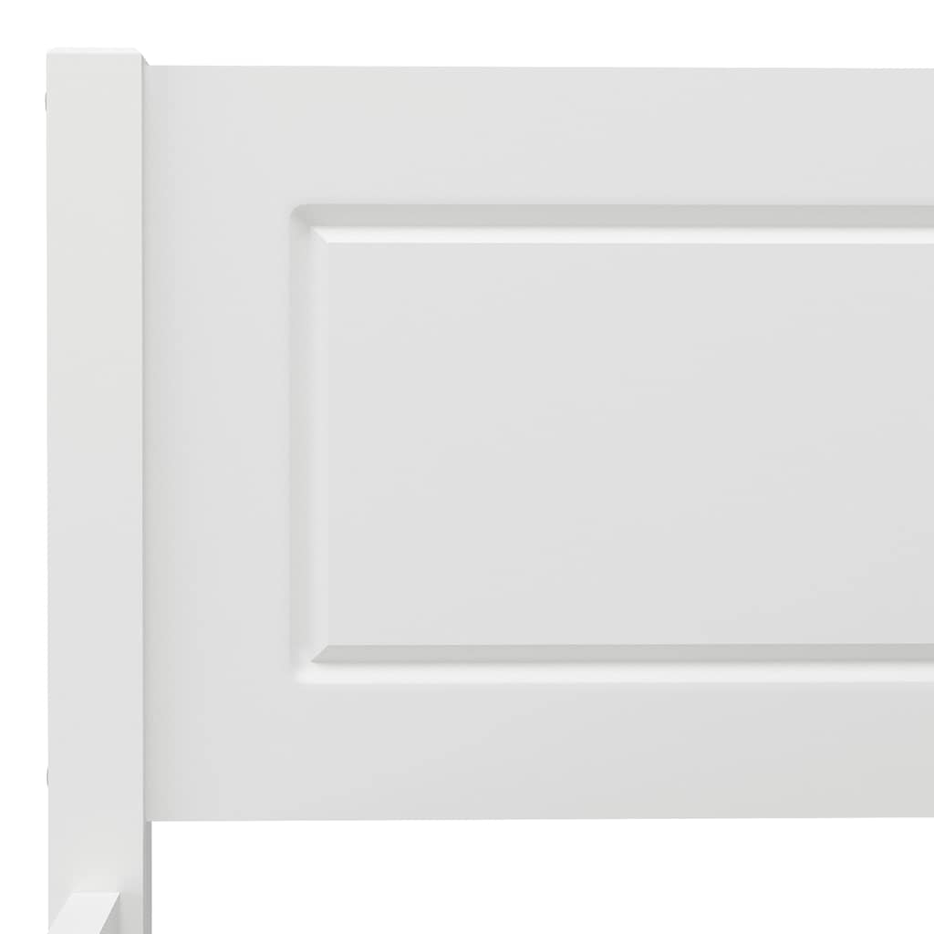Bed Frame without Mattress Solid Pinewood White 90x200 cm