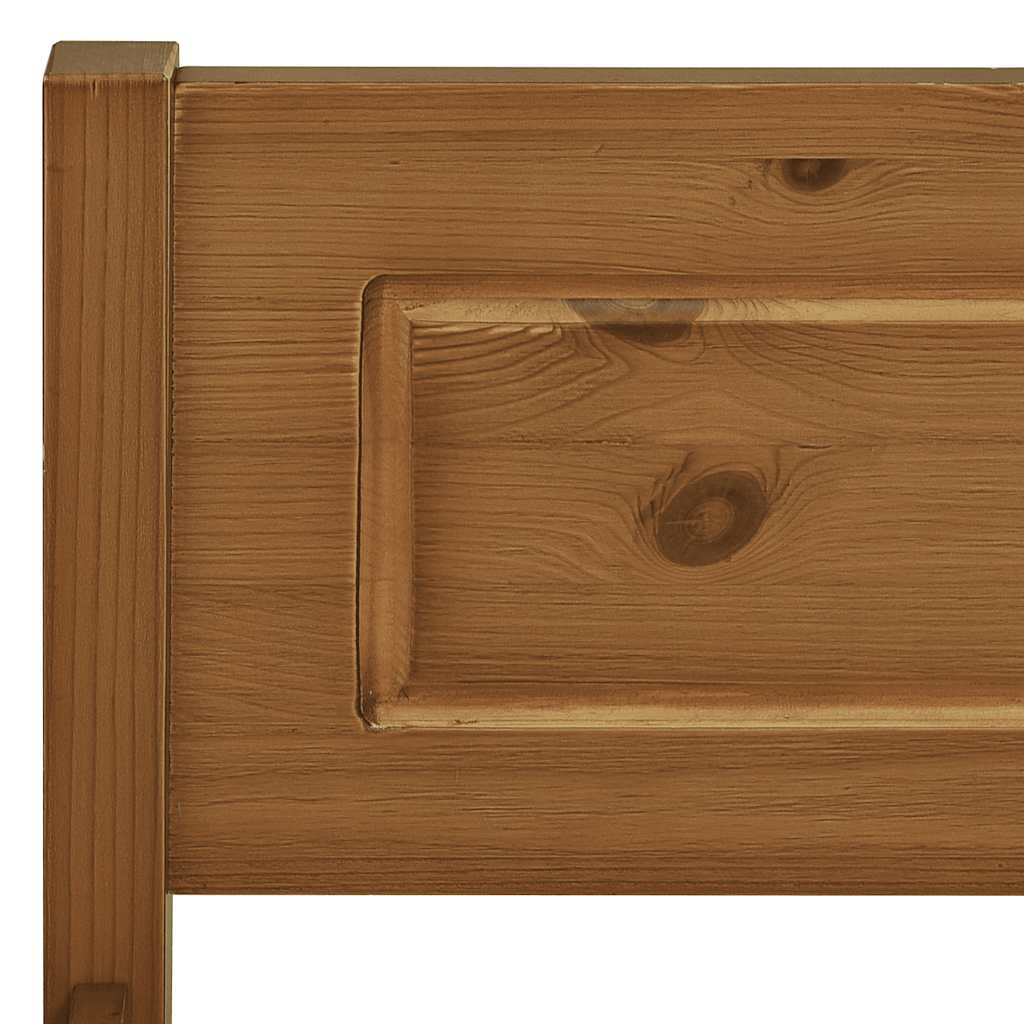 Bed Frame | Honey brown | Solid pinewood, plywood | Double