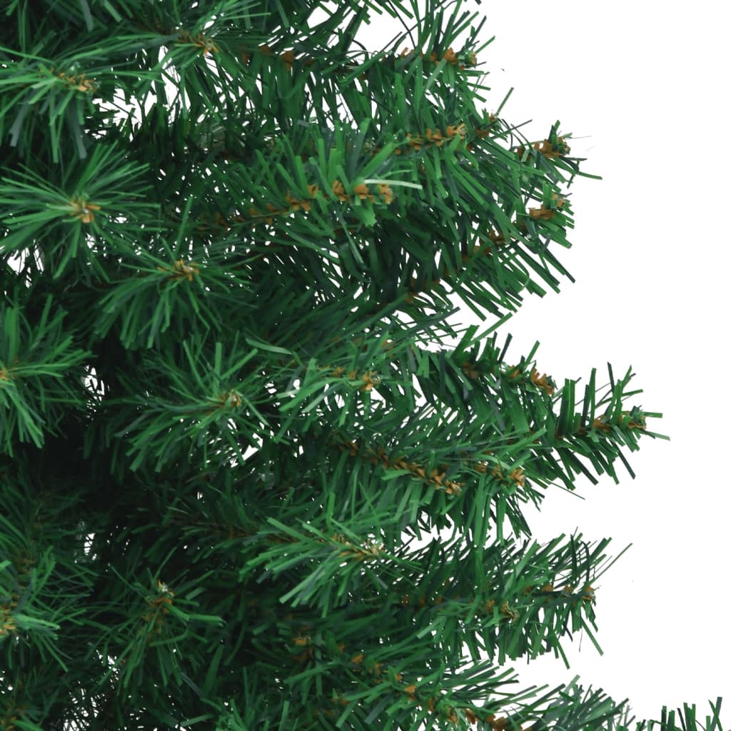 vidaXL Corner Artificial Christmas Tree Green 210 cm PVC