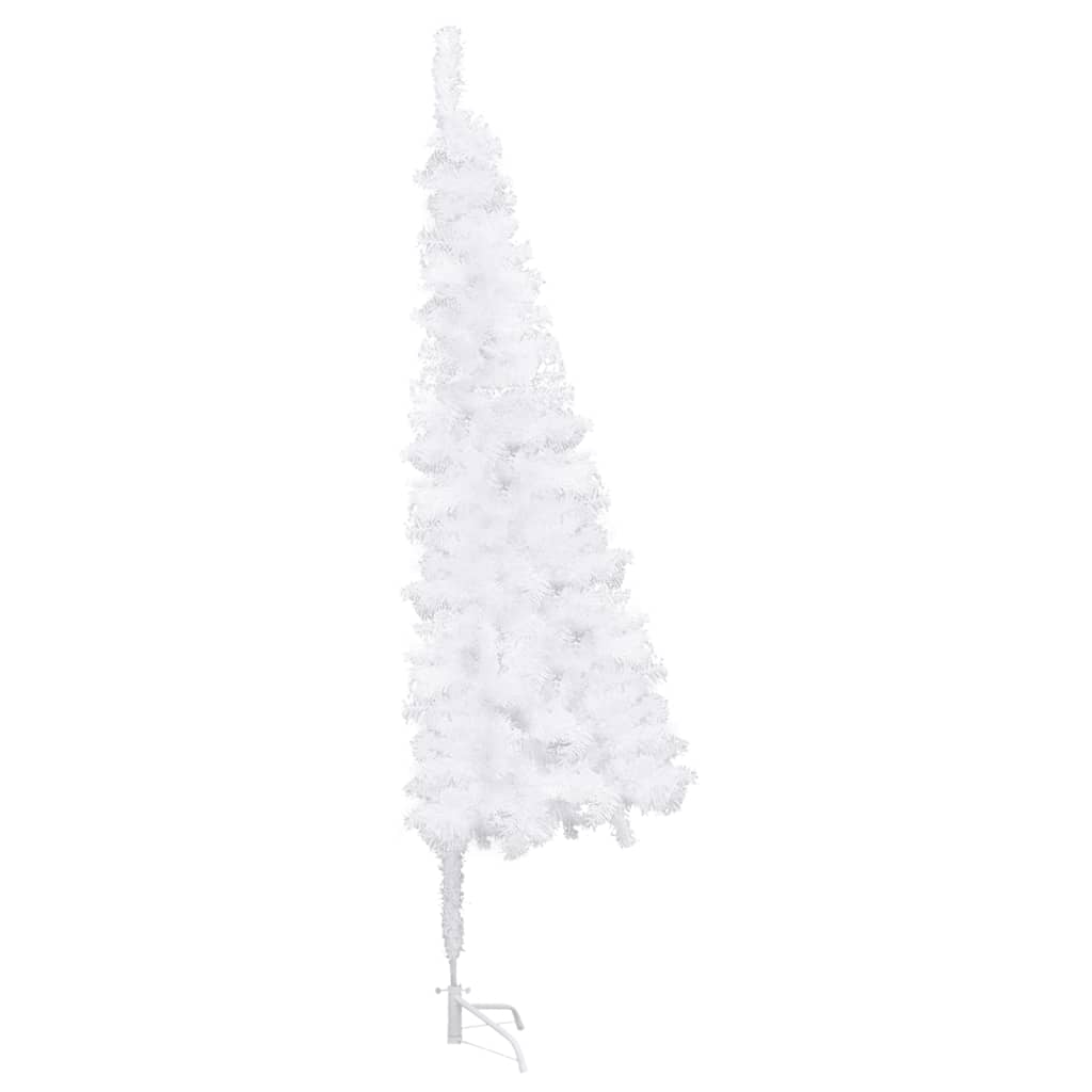 vidaXL Corner Artificial Christmas Tree White 150 cm PVC