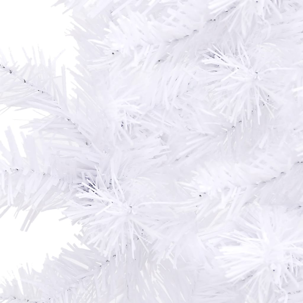 vidaXL Corner Artificial Christmas Tree White 150 cm PVC