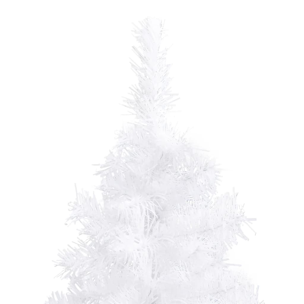 vidaXL Corner Artificial Christmas Tree White 150 cm PVC