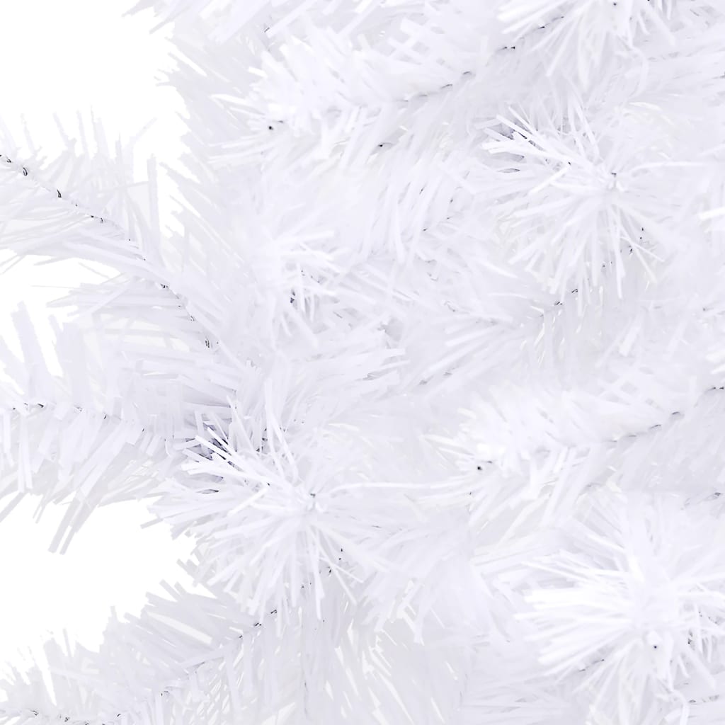 vidaXL Corner Artificial Christmas Tree White 180 cm PVC