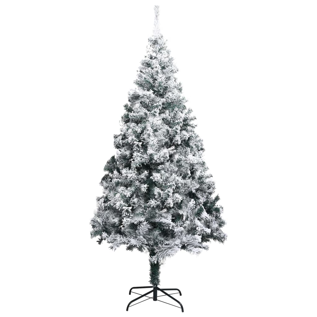 vidaXL Artificial Christmas Tree with Flocked Snow Green 300 cm PVC