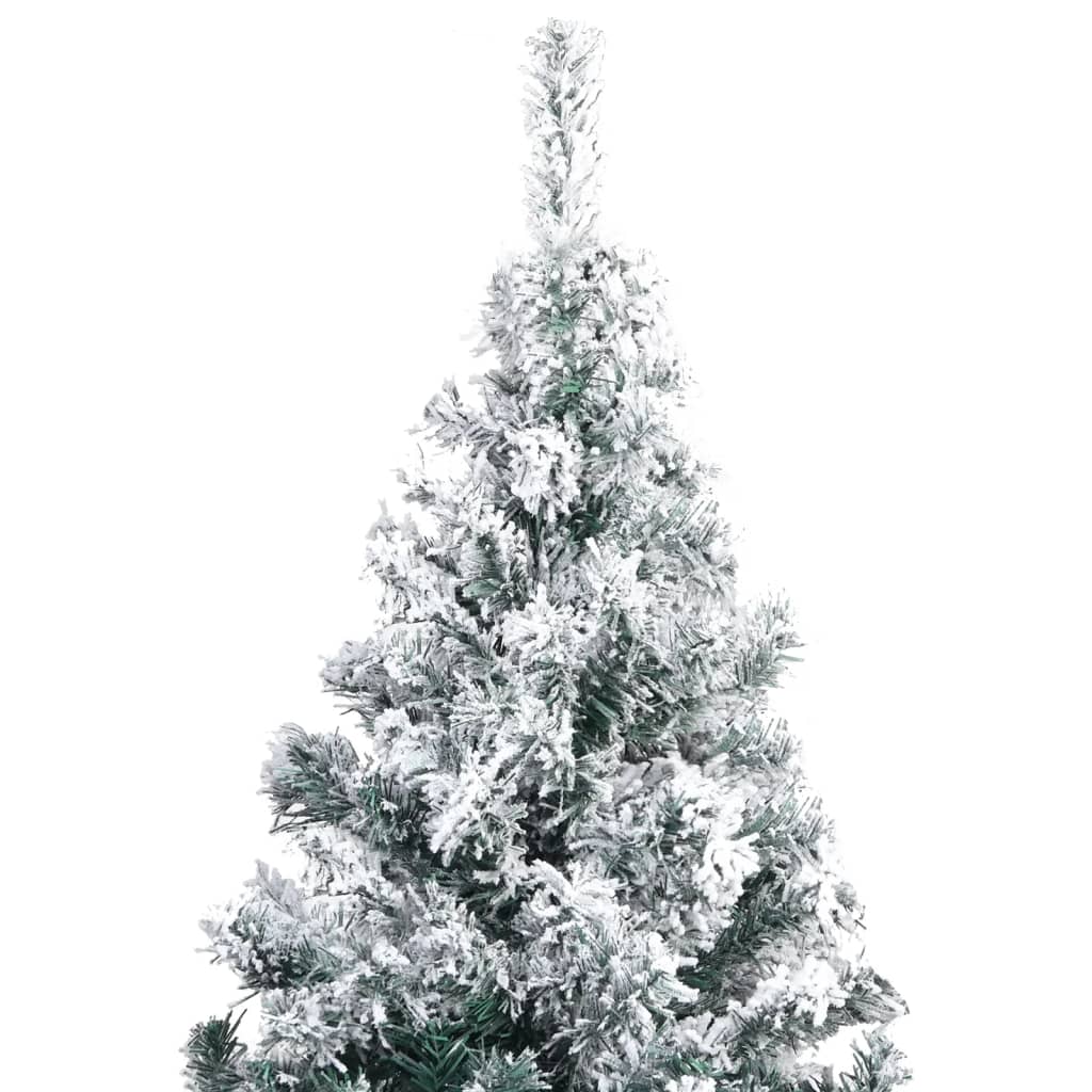 vidaXL Artificial Christmas Tree with Flocked Snow Green 300 cm PVC