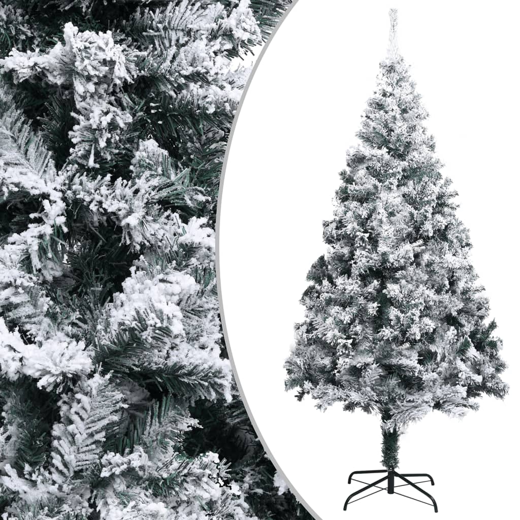 vidaXL Artificial Christmas Tree with Flocked Snow Green 400cm PVC