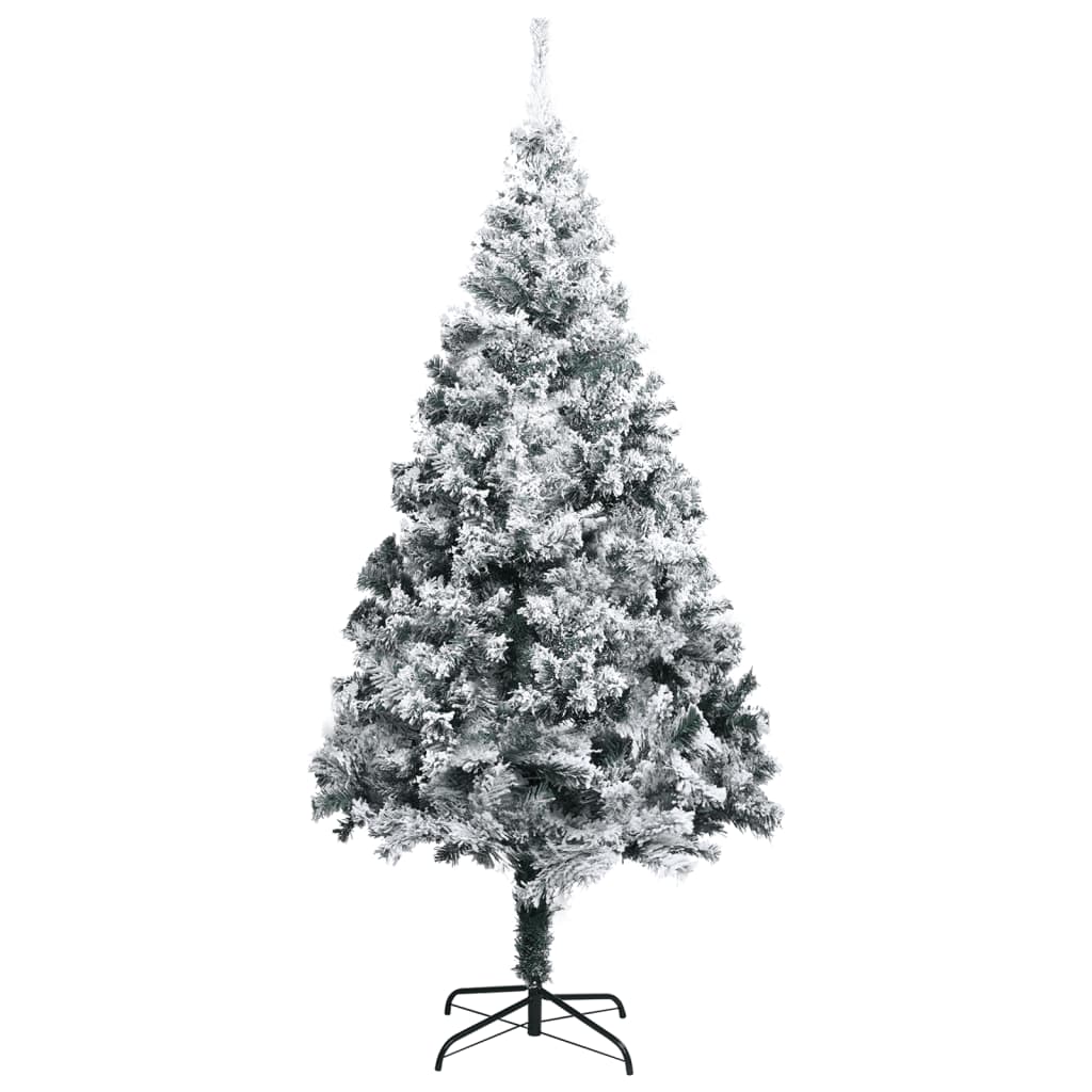 vidaXL Artificial Christmas Tree with Flocked Snow Green 400cm PVC