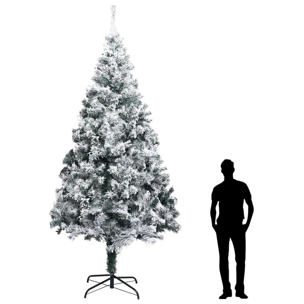 vidaXL Artificial Christmas Tree with Flocked Snow Green 400cm PVC