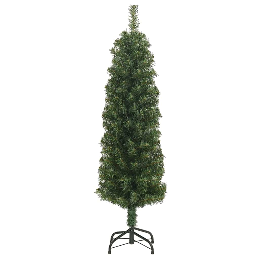 vidaXL Slim Artificial Christmas Tree with Stand Green 120 cm PVC