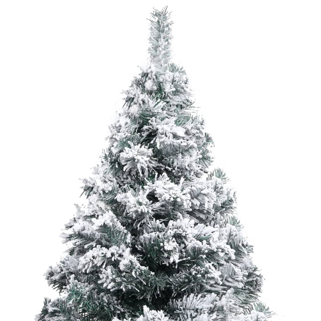 vidaXL Artificial Christmas Tree with Flocked Snow Green 120 cm PVC