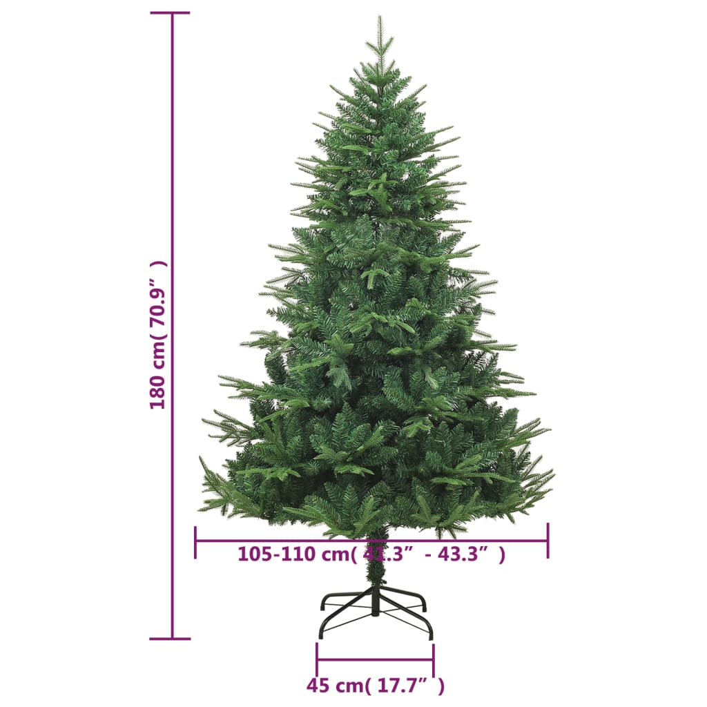 vidaXL Artificial Christmas Tree Green 180 cm PVC&PE