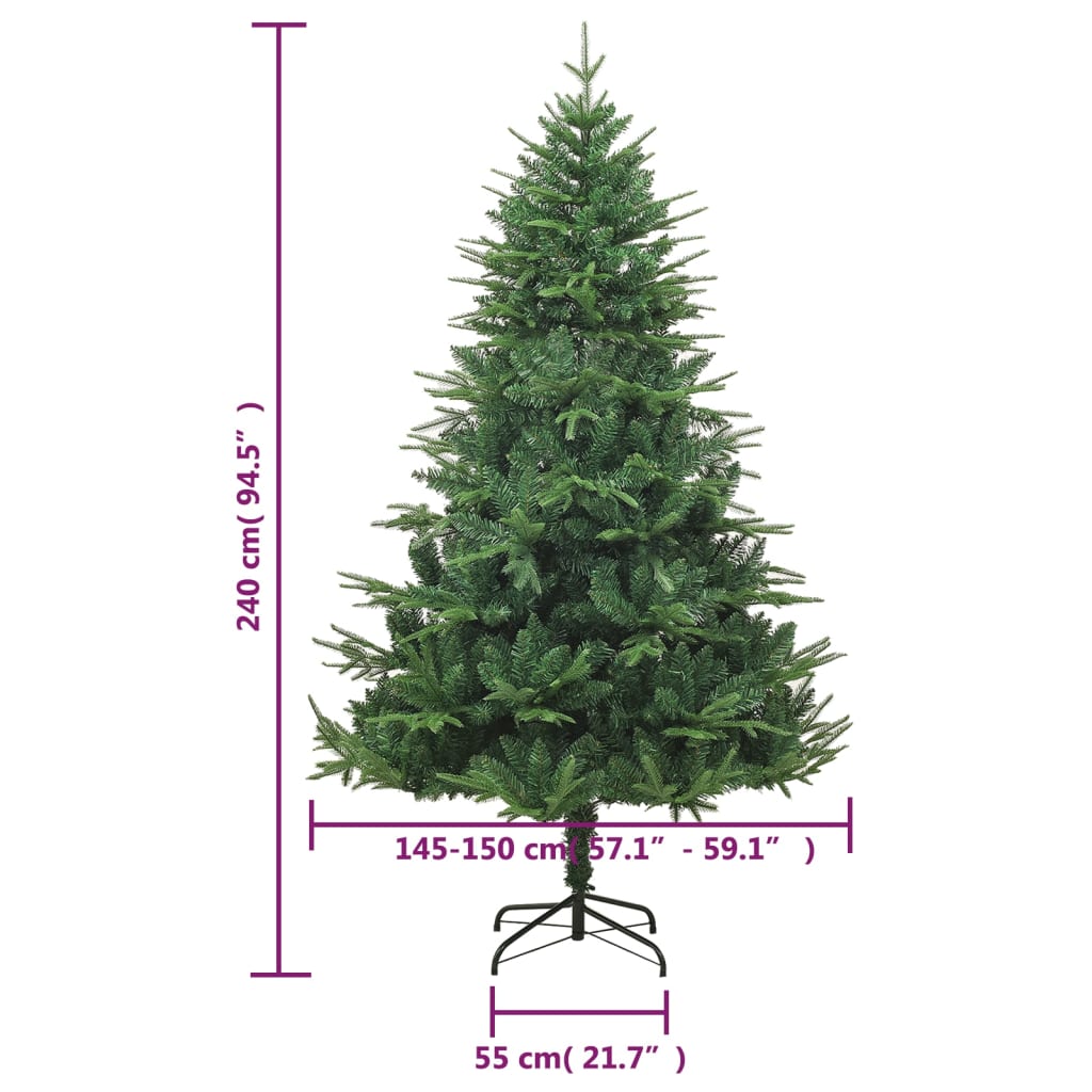 vidaXL Artificial Christmas Tree Green 240 cm PVC&PE