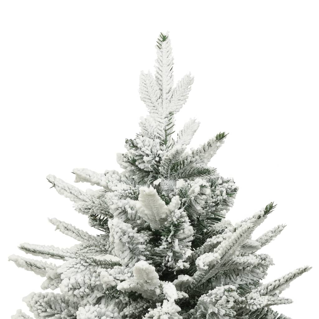 vidaXL Artificial Christmas Tree with Flocked Snow Green 210 cm PVC&PE