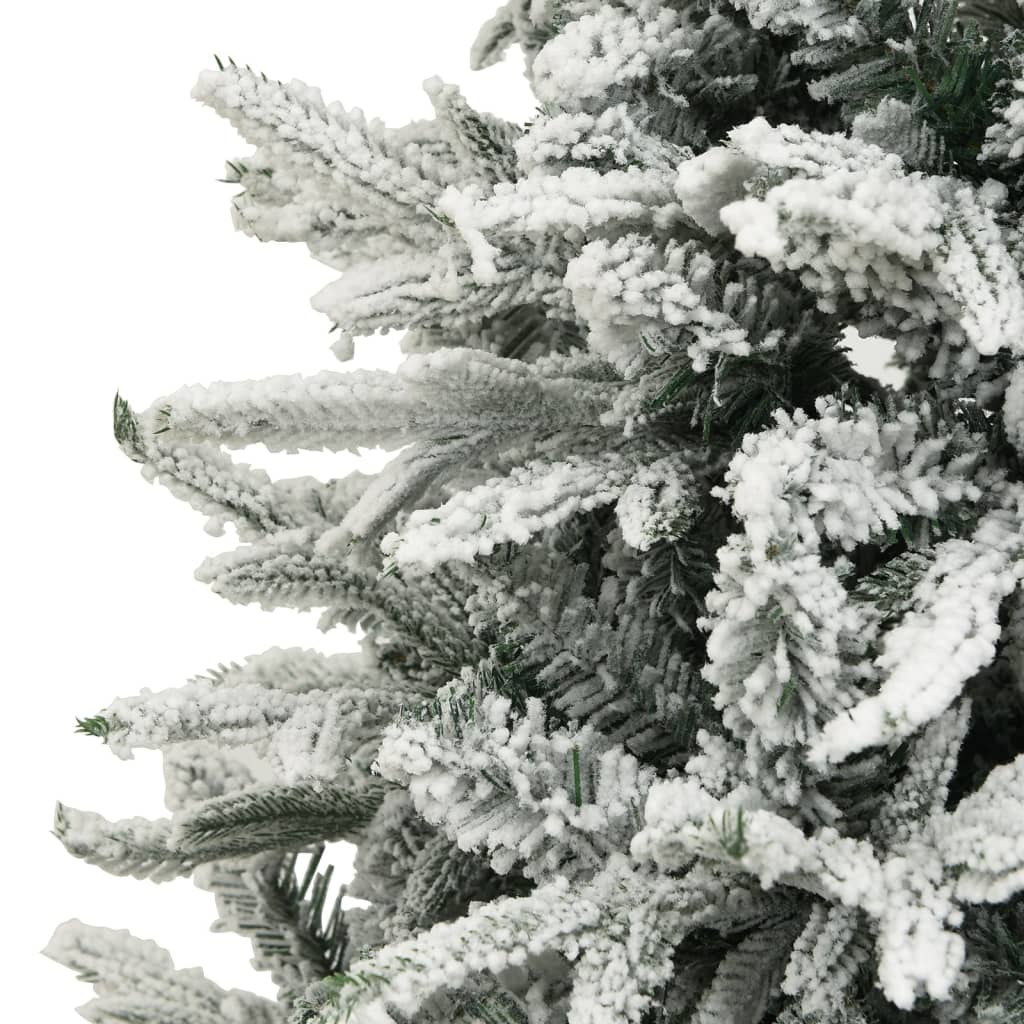 vidaXL Artificial Christmas Tree with Flocked Snow Green 210 cm PVC&PE