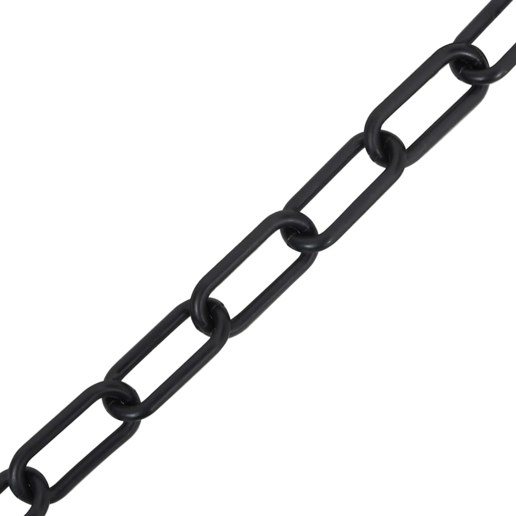 vidaXL Warning Chain Black 30 m Ø6 mm Plastic