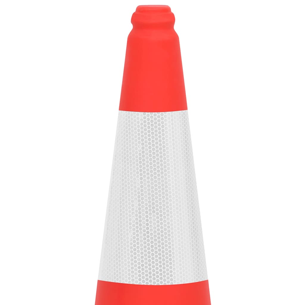 150944 vidaXL Reflective Traffic Cones with Heavy Bases 10 pcs 75 cm