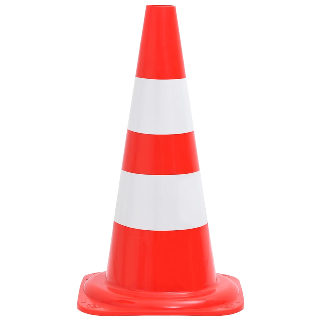 150945 vidaXL Reflective Traffic Cones 4 pcs Red and White 50 cm