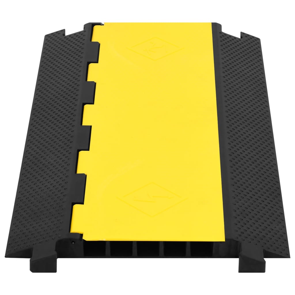 vidaXL Cable Protector Ramp with 5 Channels 90 cm Rubber