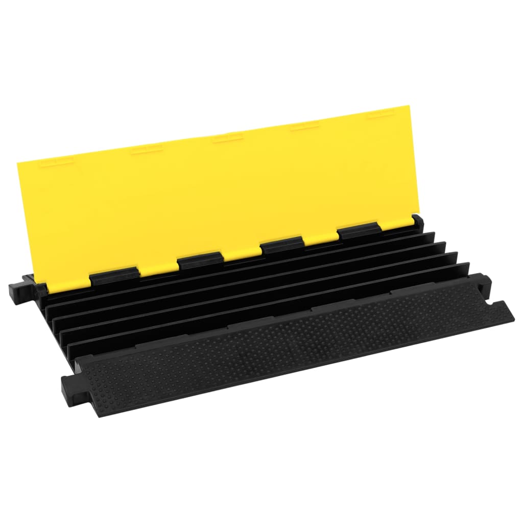 vidaXL Cable Protector Ramp with 5 Channels 90 cm Rubber