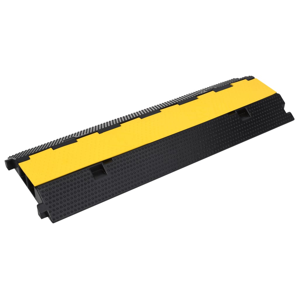 vidaXL Cable Protector Ramp with 2 Channels 100 cm Rubber