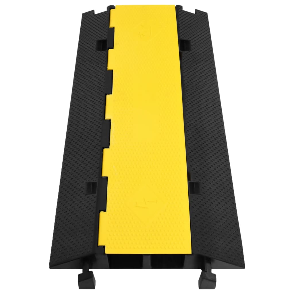 vidaXL Cable Protector Ramp with 2 Channels 100 cm Rubber