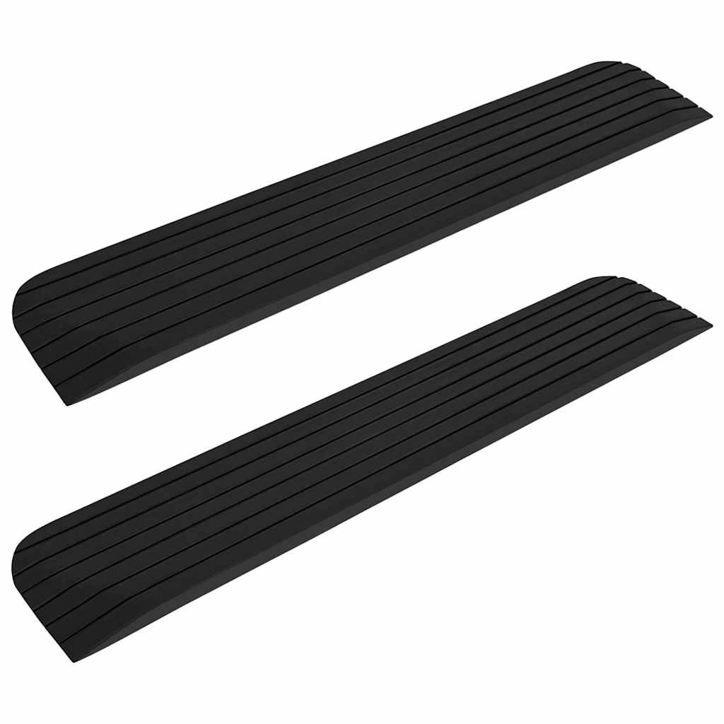 150971 vidaXL Threshold Ramps 2 pcs 110x21x2,5 cm Rubber