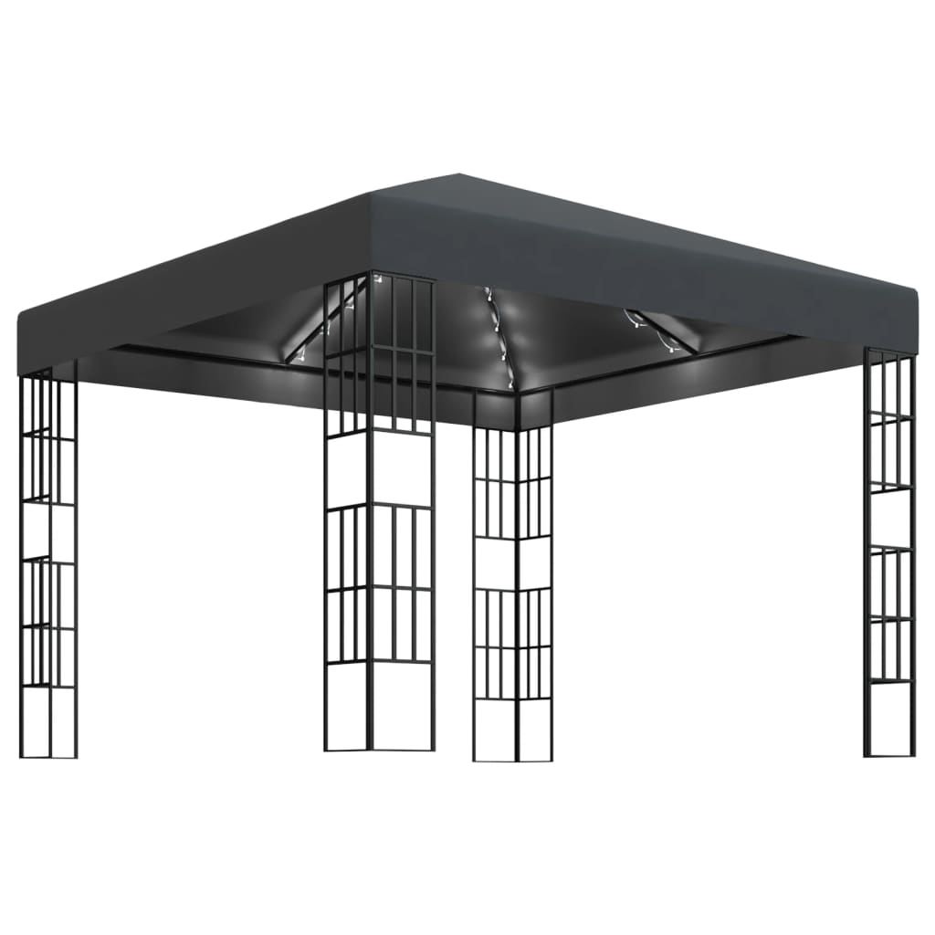 Gazebo | Anthracite and black | Steel frame, Polyester canopy | 3x3 m