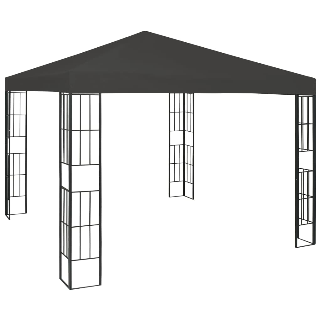 Gazebo | Anthracite and black | Steel frame, Polyester canopy | 3x3 m