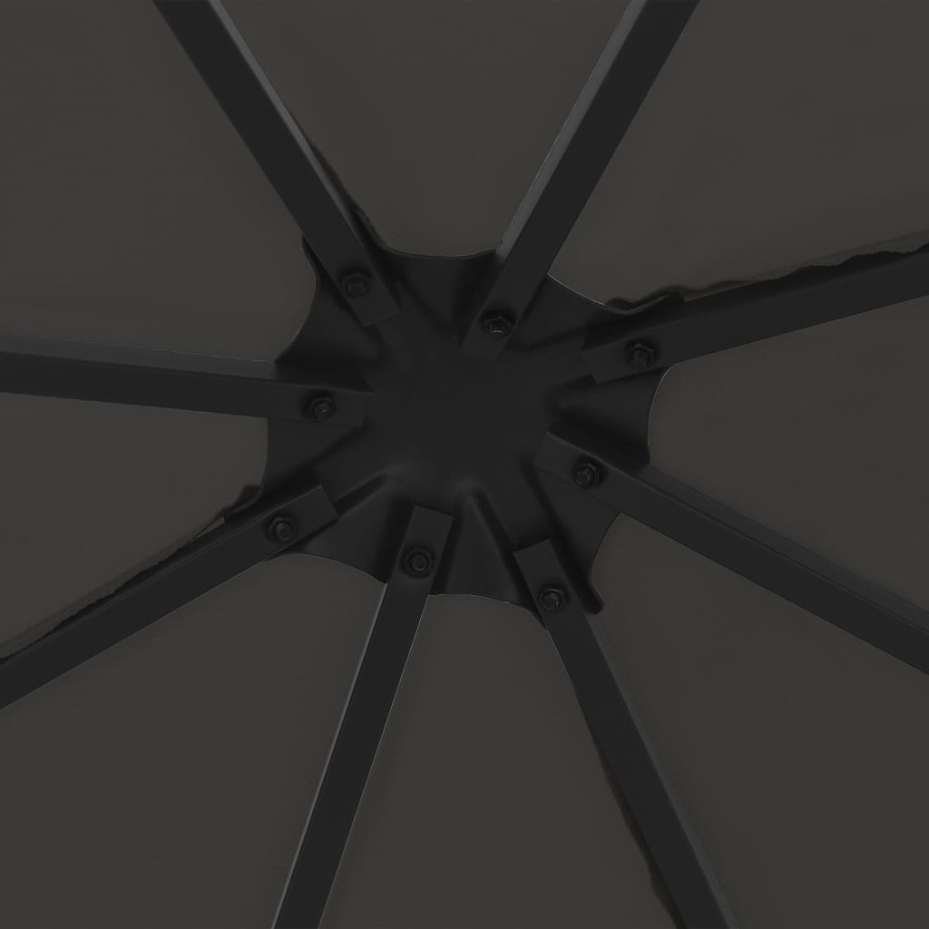 Gazebo | Anthracite and black | Steel frame, Polyester canopy | 3x3 m