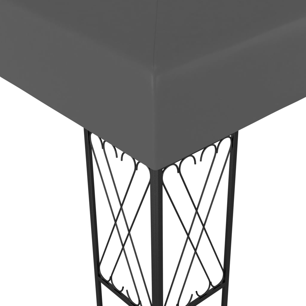 Gazebo | Anthracite | Steel | 3x3 m | Gazebo | Square | Contemporary
