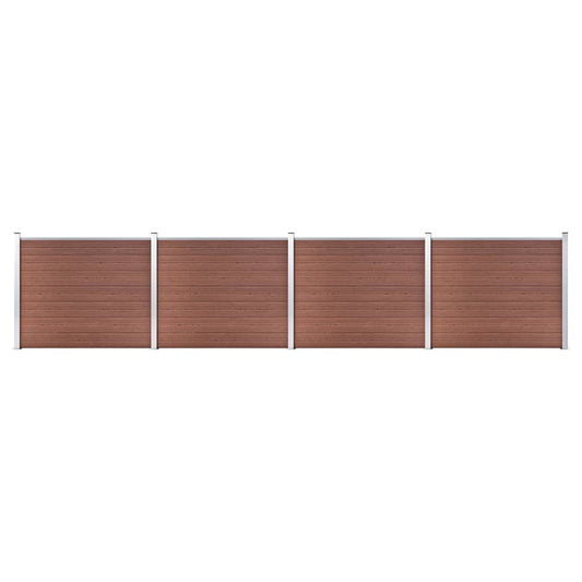 vidaXL Fence Panel Set WPC 699x146 cm Brown