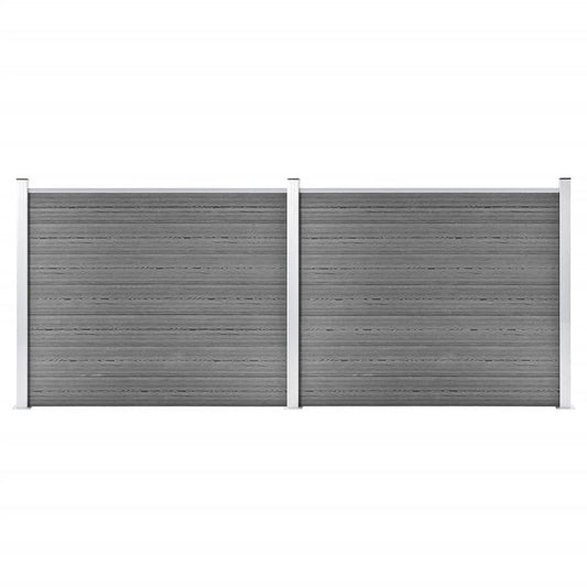 vidaXL Fence Panel Set WPC 353x146 cm Grey