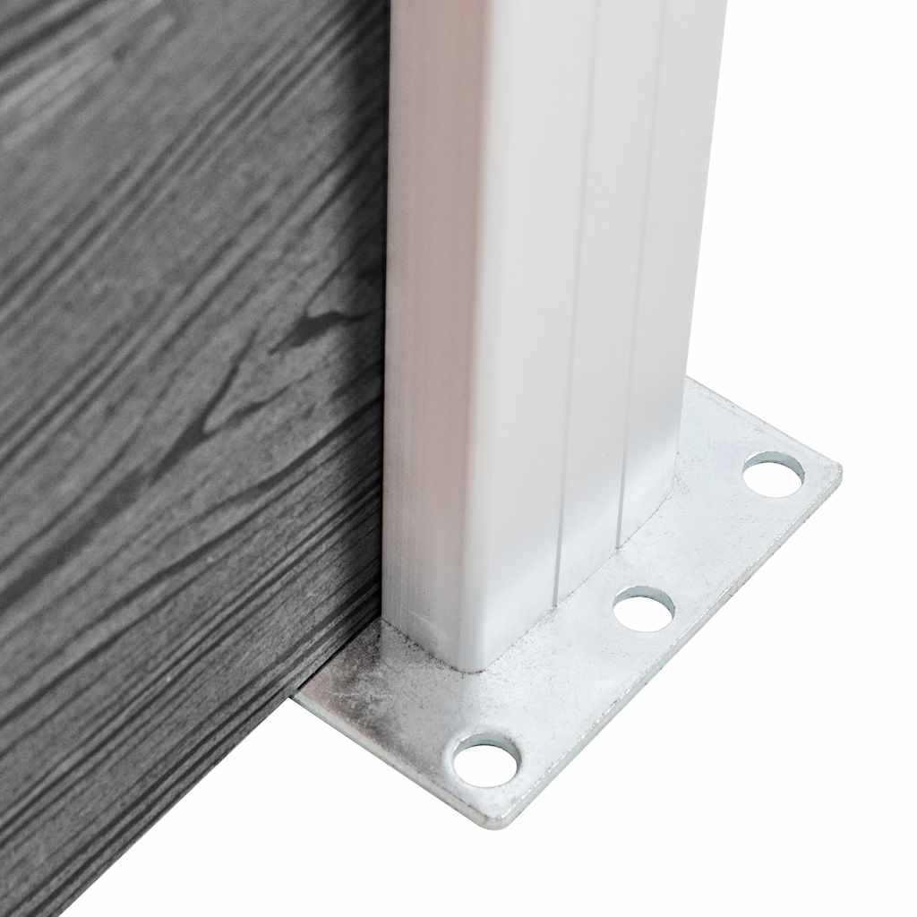 Fence Panel Set WPC 526x146 cm Grey