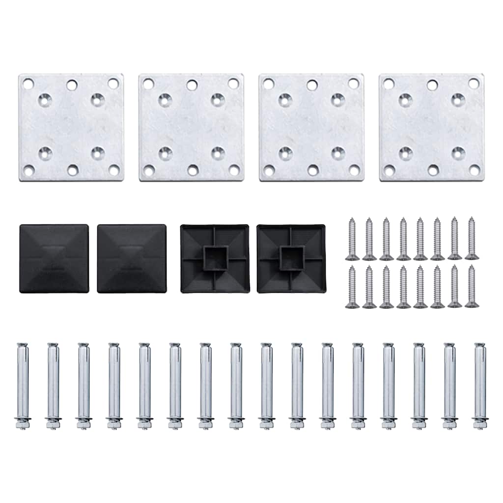 Fence Panel Set WPC 526x146 cm Grey