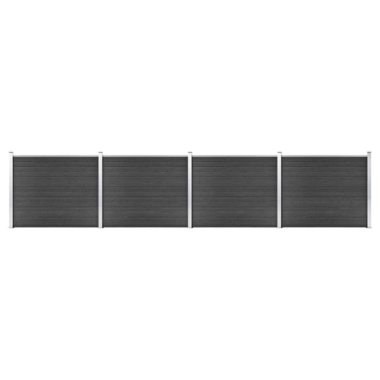 vidaXL Fence Panel Set WPC 699x146 cm Grey